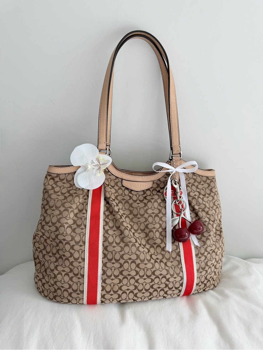 vintage Coach Signature Canvas Tote Bag